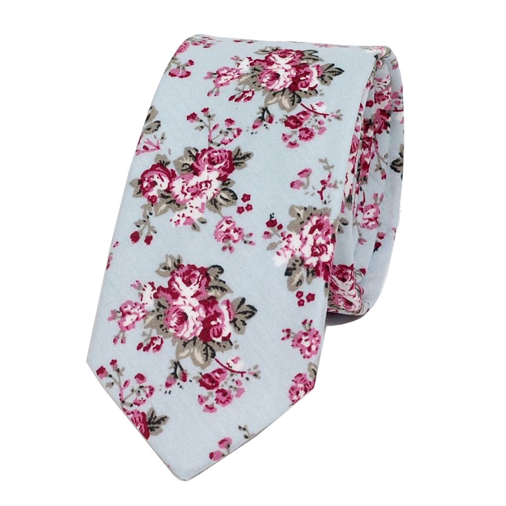 ナロータイ 花柄 ネクタイ スリム メンズ レディース スキニー フローラル コットンタイ 綿素材 マットな質感 15種 花見 バラ ローズ 大剣幅6cm |  | 04