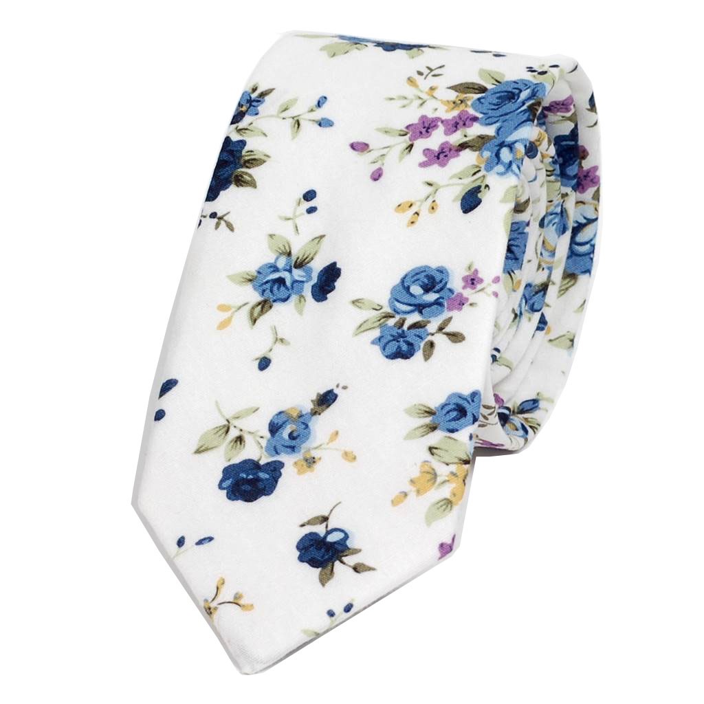ナロータイ 花柄 ネクタイ スリム メンズ レディース スキニー フローラル コットンタイ 綿素材 マットな質感 15種 花見 バラ ローズ 大剣幅6cm |  | 08