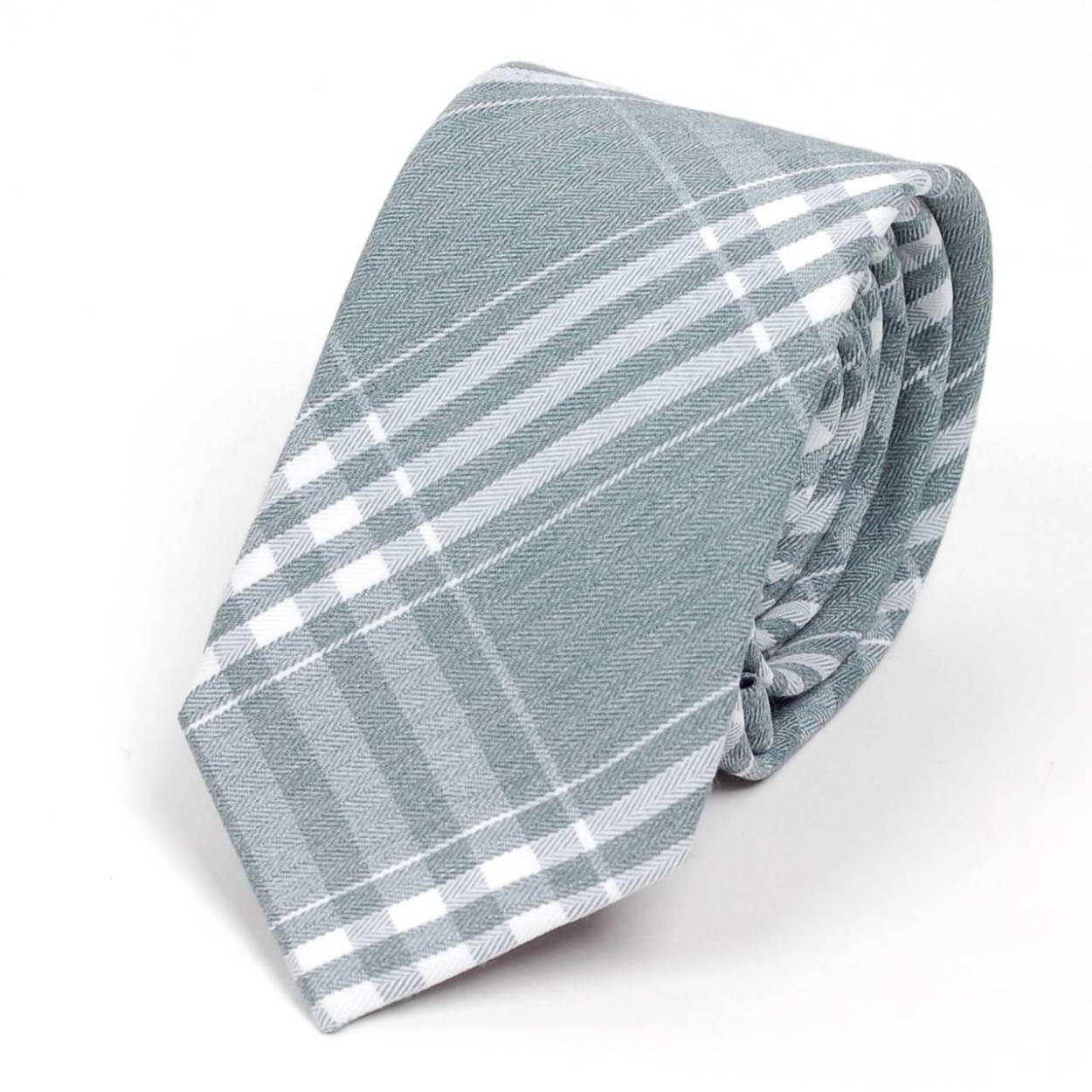 ネクタイ メンズ チェック柄 パステルカラー コットン素材 おしゃれ 淡い色でクールな感じのファッション・ネクタイ 大剣幅 6cm スリム・ナロータイ |  | 01