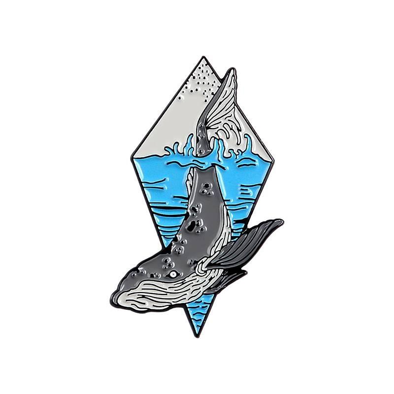 ピンバッジ ブローチ クジラ ハート 波 海洋 WHALE ウェーブ メンズ レディース ラペルピン バッジ アクセサリー、送料込み、送料無料  :2008qihe017:ココノコ - 通販 - Yahoo!ショッピング