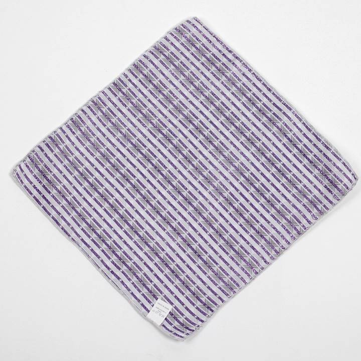 ポケットチーフ ハンカチ パール・ドット 銀糸飾り 4種 一枚でジャケットの胸元が個性的に変わるチーフ飾り！ |  | 03