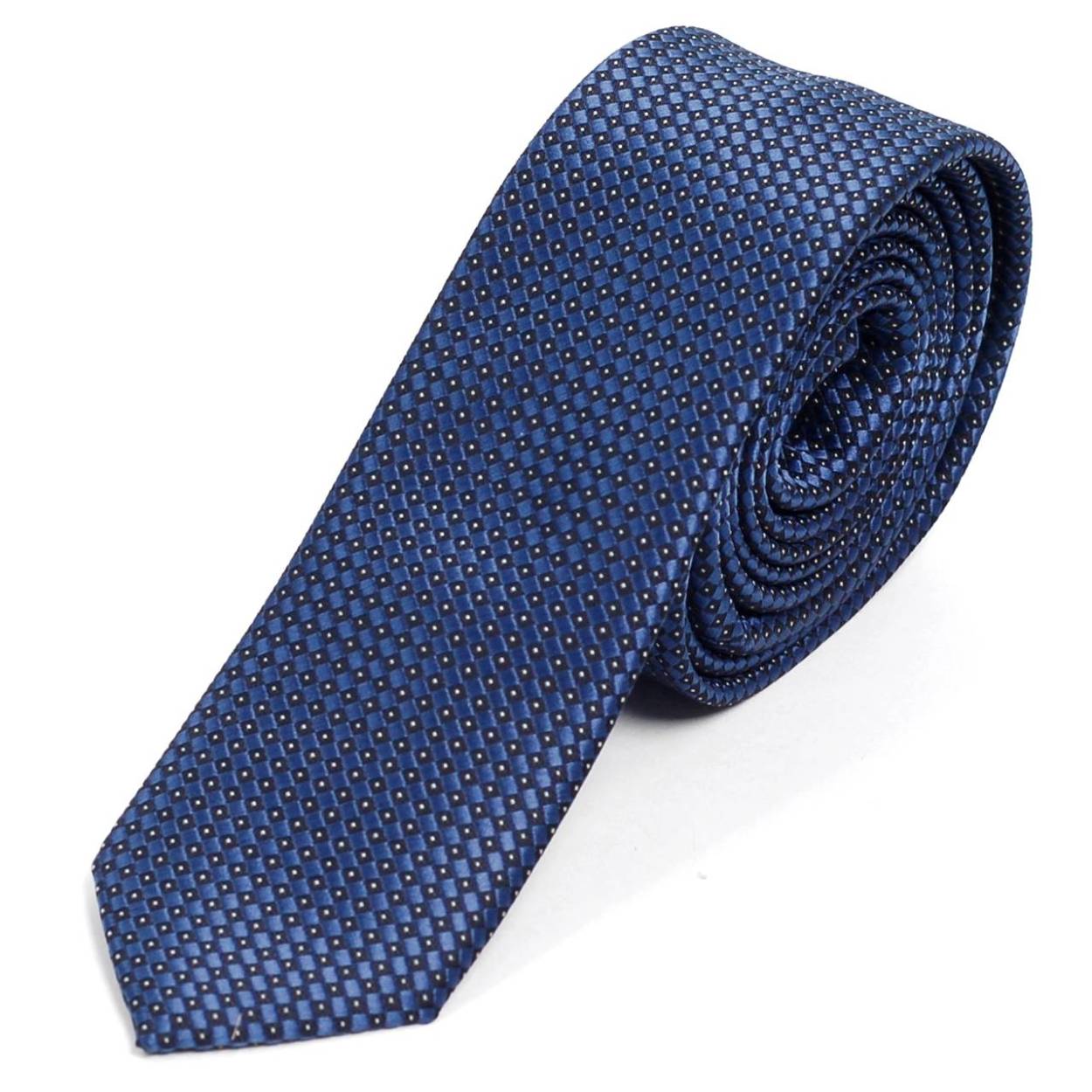 ネクタイ スリム ナロータイ メンズ ブラック系 ネイビー系 シルバーポイント ドット チェック柄 オシャレ・モダンなデザイン 9種類 モード系 大剣幅　5cm |  | 09