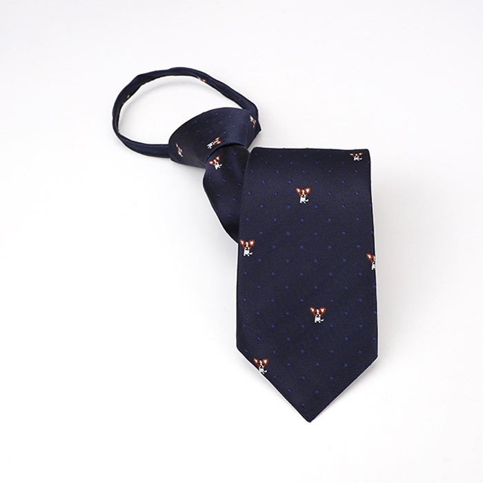 ショッパー 62 / ペイズリー ネイビー ネイビーペイズリーネクタイNavyPaisley Necktie -0048 | XOOG