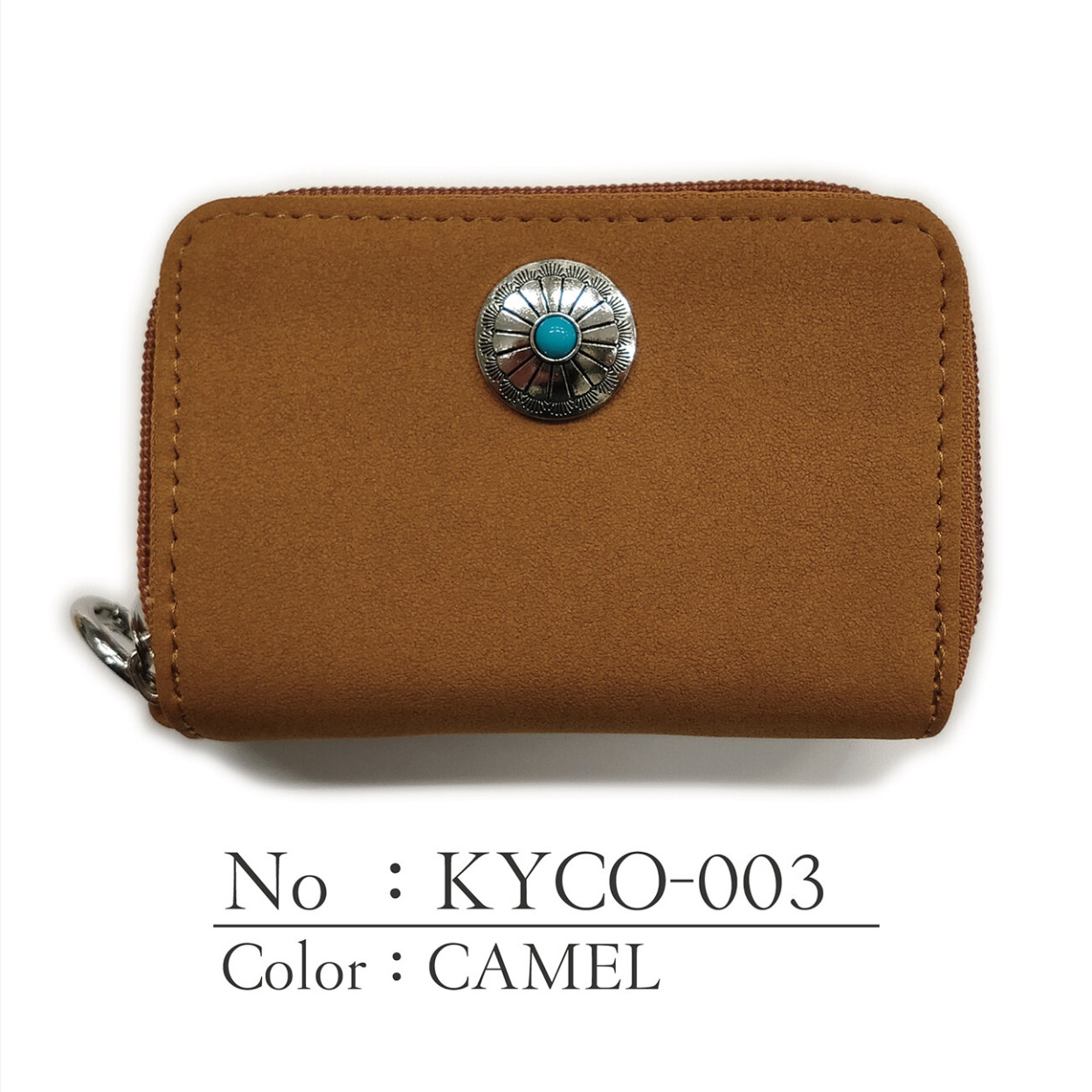 キーケース & ウォレット フェイク スウェード コンチョ メンズ レディース 男女兼用 エスニック ボタン おしゃれ 小サイズ 鍵入れ 小銭入れ 小物 雑貨 |  | 03