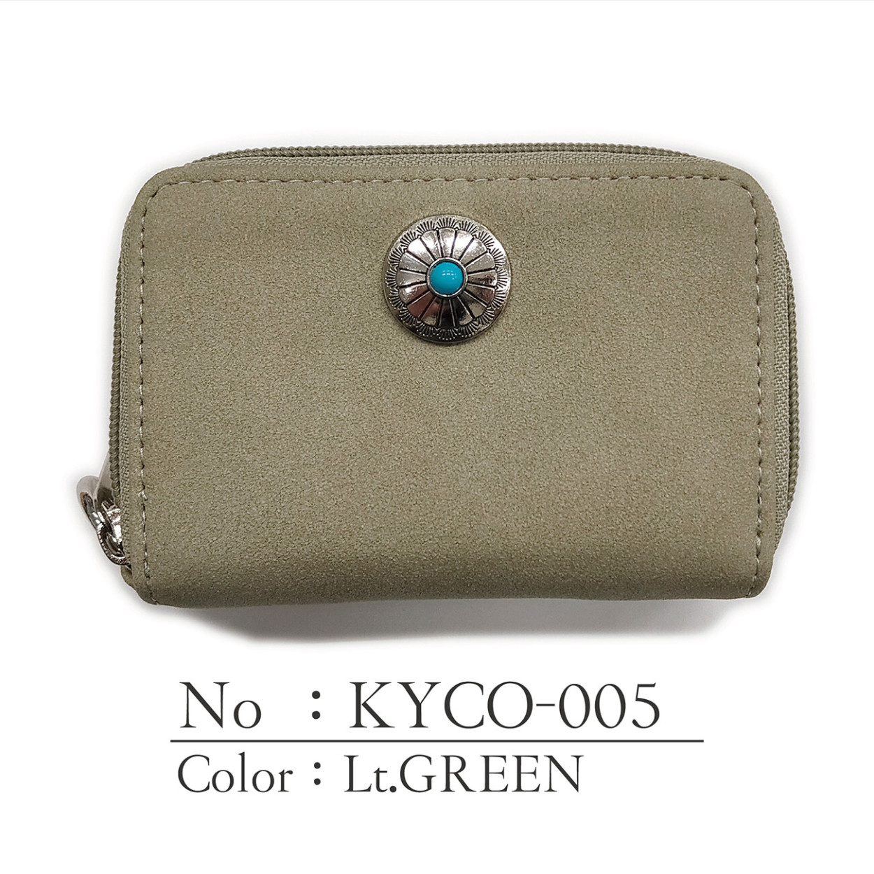 キーケース & ウォレット フェイク スウェード コンチョ メンズ レディース 男女兼用 エスニック ボタン おしゃれ 小サイズ 鍵入れ 小銭入れ 小物 雑貨 |  | 05