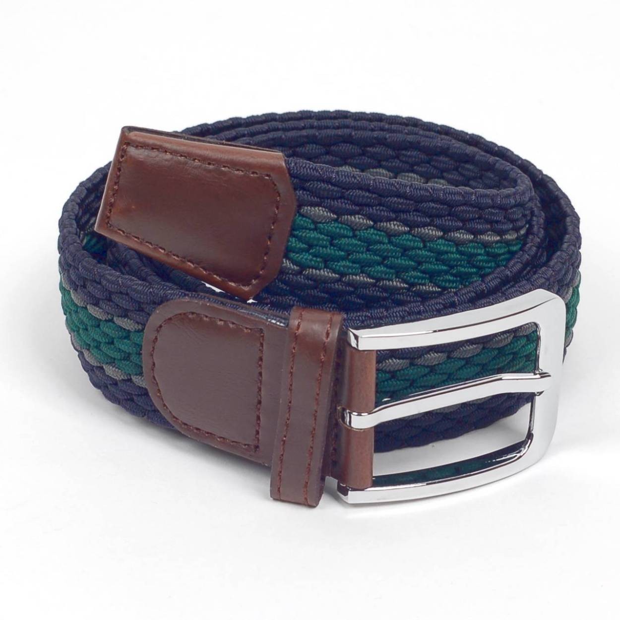 ベルト ストレッチ メッシュ ボーダーライン 編み 穴なし 伸縮 無段階で調整自由 ゴルフ アウトドアに 男女兼用 ユニセックス |  | 02