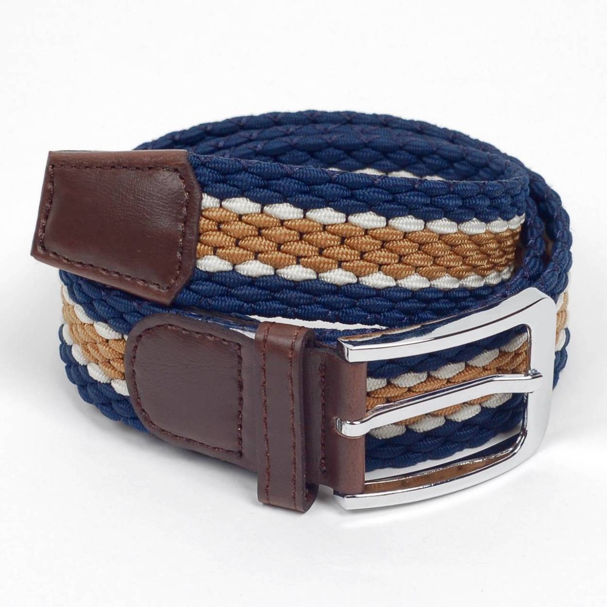 ベルト ストレッチ メッシュ ボーダーライン 編み 穴なし 伸縮 無段階で調整自由 ゴルフ アウトドアに 男女兼用 ユニセックス |  | 05