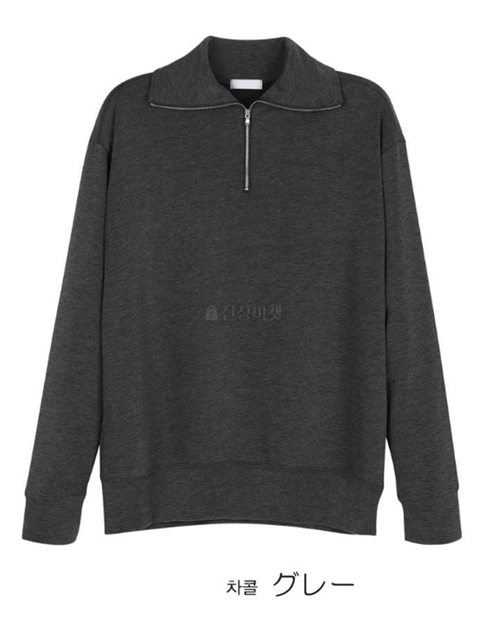 ジップアップ カジュアル シャツ ダンディルック ポロシャツ 長袖 韓国ファッション 基本 シンプル メンズ 楽な着心地 オールシーズン 半オープン 送料無料 |  | 02