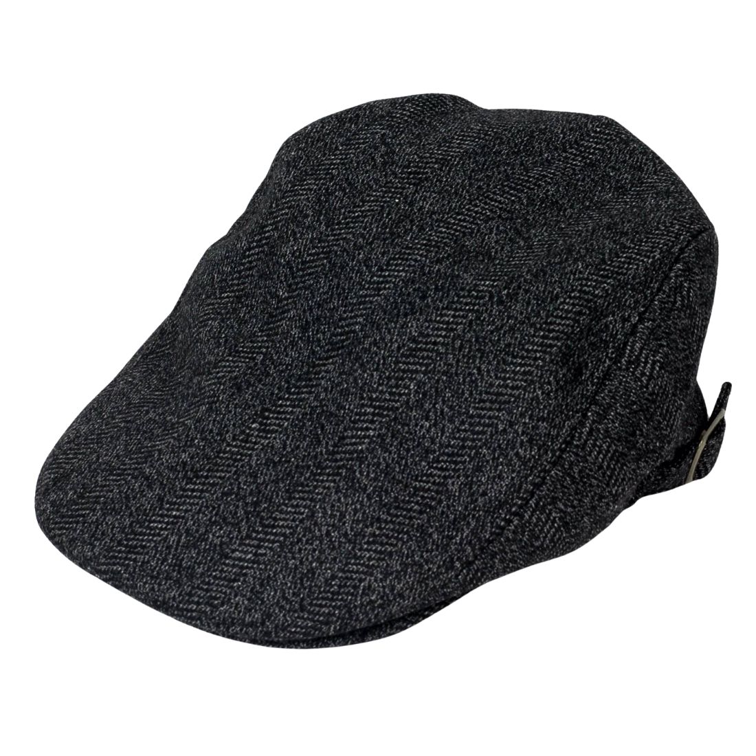 ハンチング帽 ウールジャガードハンチング 帽子 メンズ レディース ヘリンボーン 秋冬 サイドベルト付き サイズ調整可能  送料無料 |  | 01