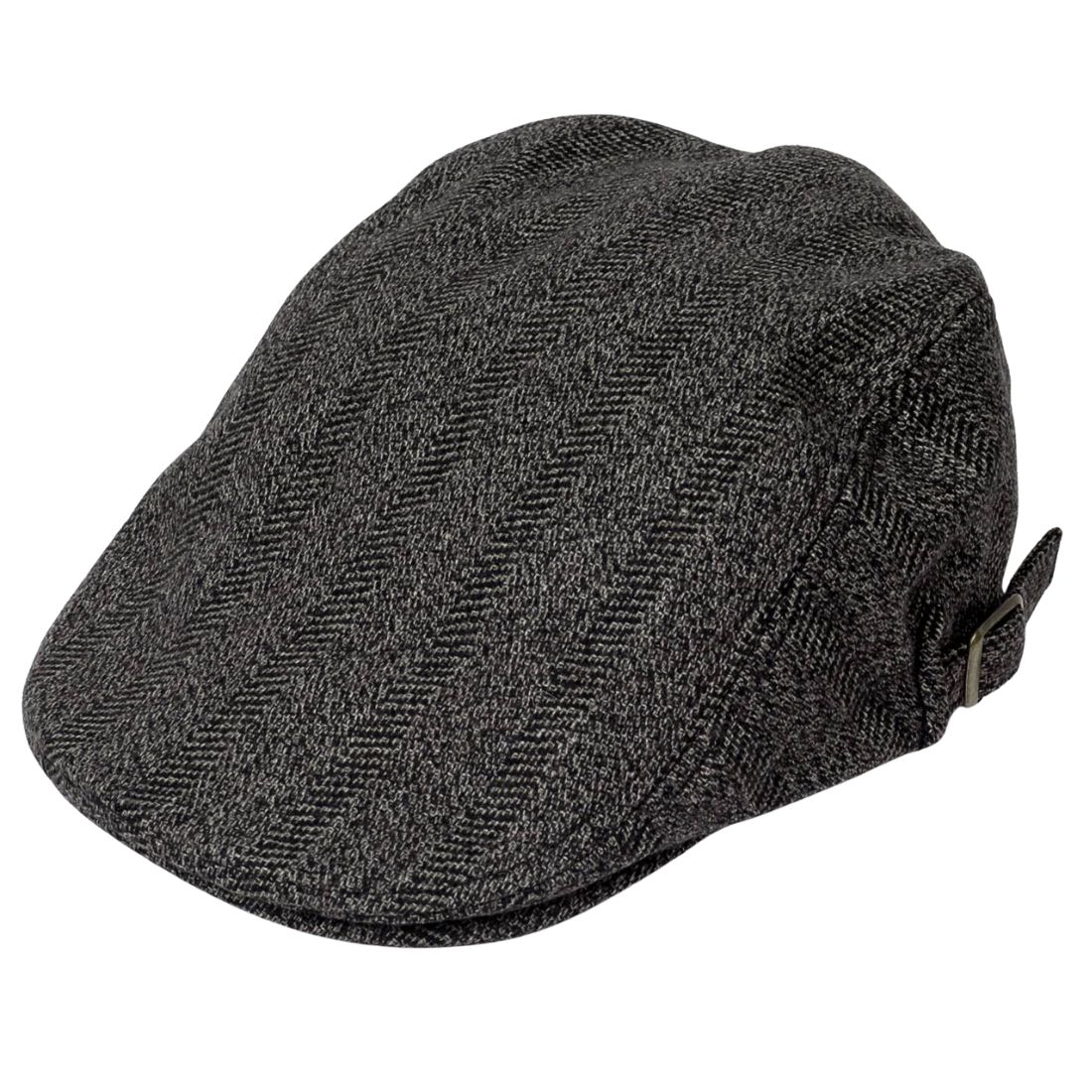 ハンチング帽 ウールジャガードハンチング 帽子 メンズ レディース ヘリンボーン 秋冬 サイドベルト付き サイズ調整可能  送料無料 |  | 02