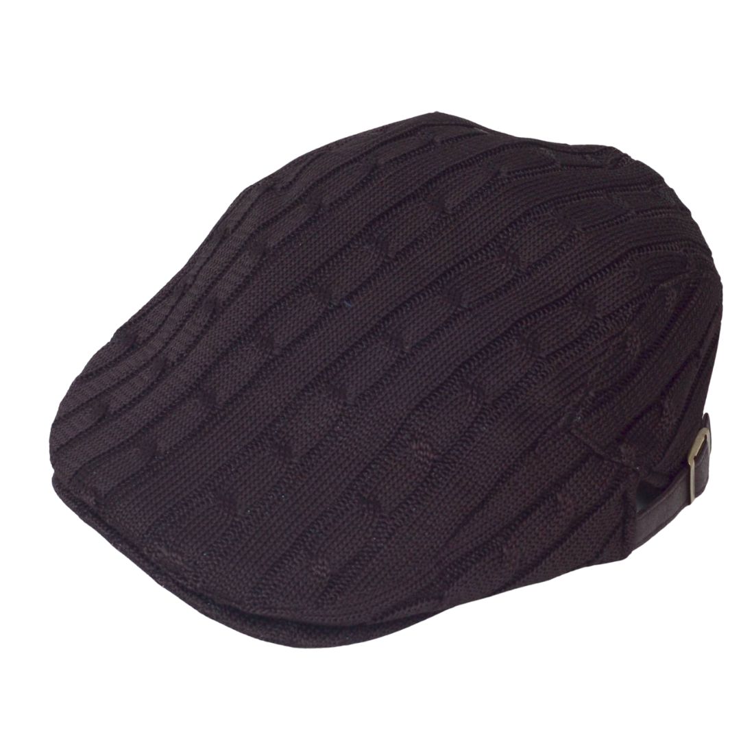 ハンチング帽 ポリケーブルハンチング帽 メンズ レディース 秋冬 ケーブル編み サイズ調整可能 サイドベルト付き おしゃれ 防寒  送料無料 |  | 01