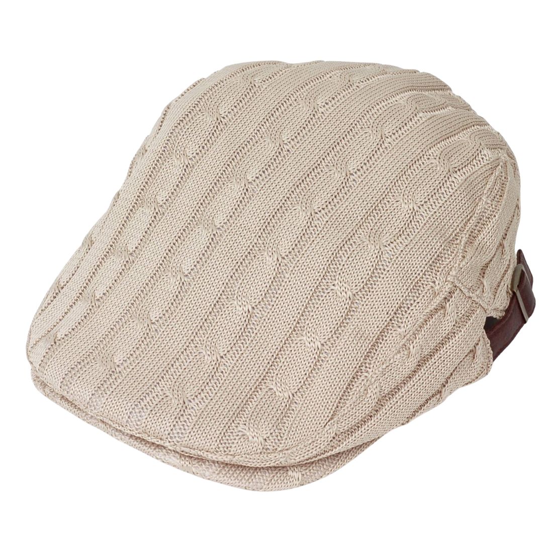 ハンチング帽 ポリケーブルハンチング帽 メンズ レディース 秋冬 ケーブル編み サイズ調整可能 サイドベルト付き おしゃれ 防寒  送料無料 |  | 02