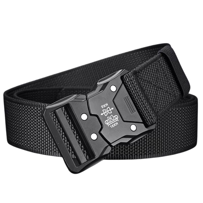 タクティカルベルト メンズ ナイロン タクティカル ベルト シンプル ソリッド ワンタッチ バックル ソリッド 無地 穴なし 無段階 調整自由 全長120cm |  | 01