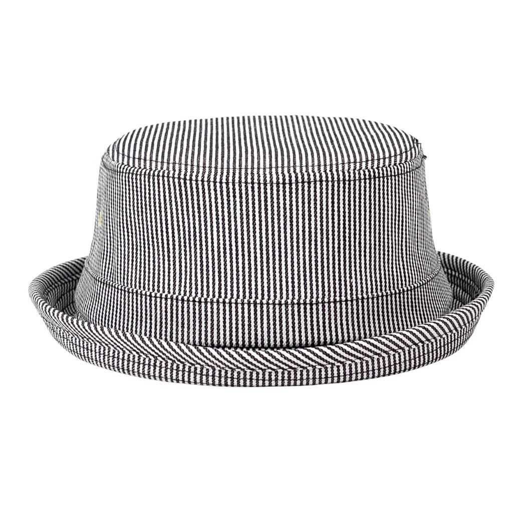 ポークパイハット デニム生地 帽子 メンズ レディース ハット帽 男女兼用 帽子 58cm フリーサイズ Ruben ストライプ、ネイビー、ブラック　3色 |  | 03