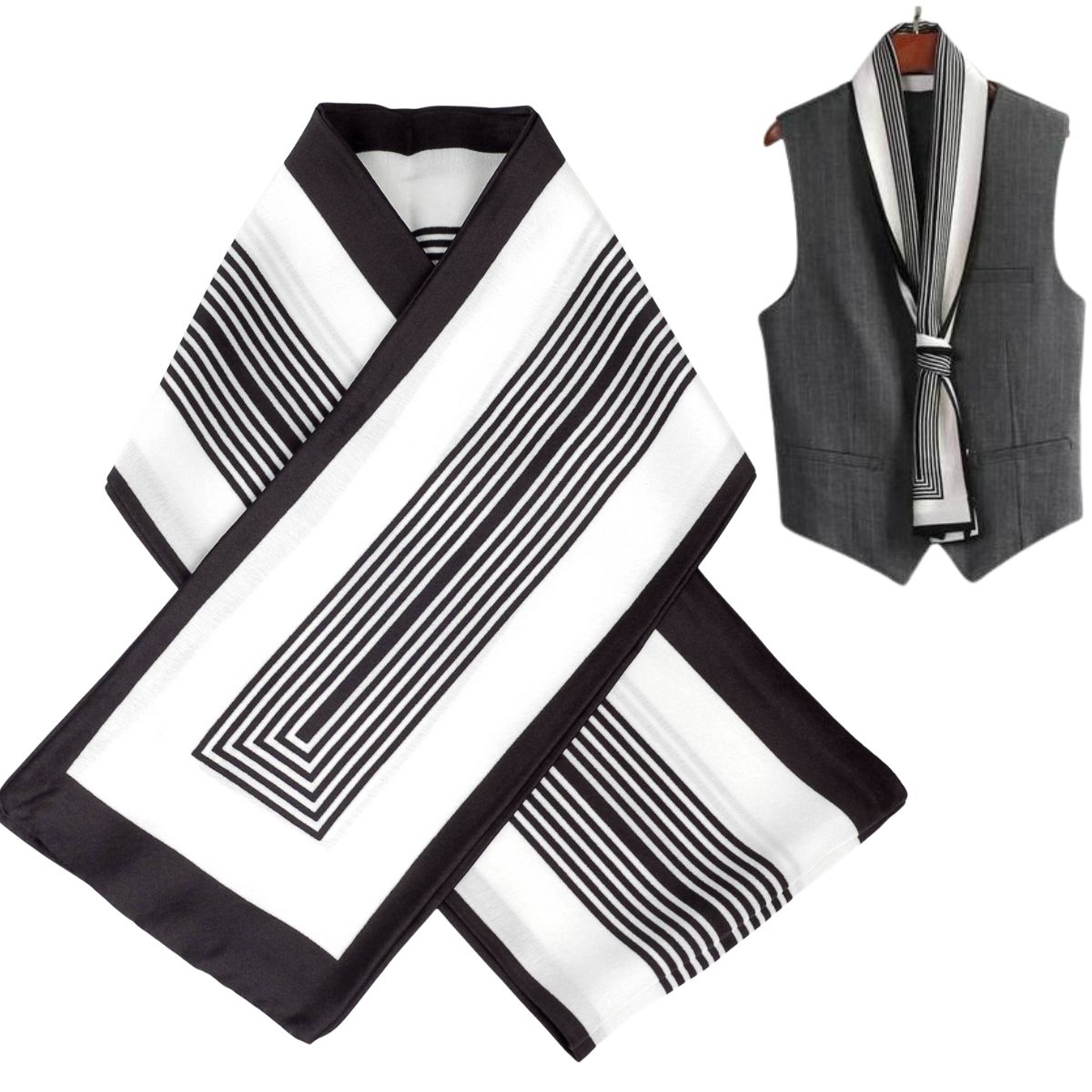 ロングスカーフ ストール 細長スカーフ ネックスカーフ シルクタッチ 薄手 軽量 レディース メンズ 春 夏 秋 冬 首元 おしゃれ 送料無料 |  | 03