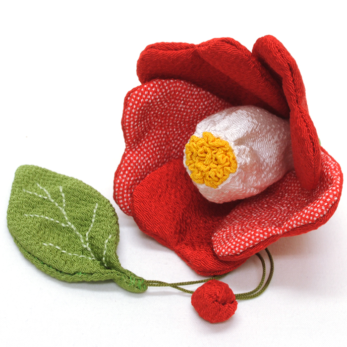 単品花巾着寒椿