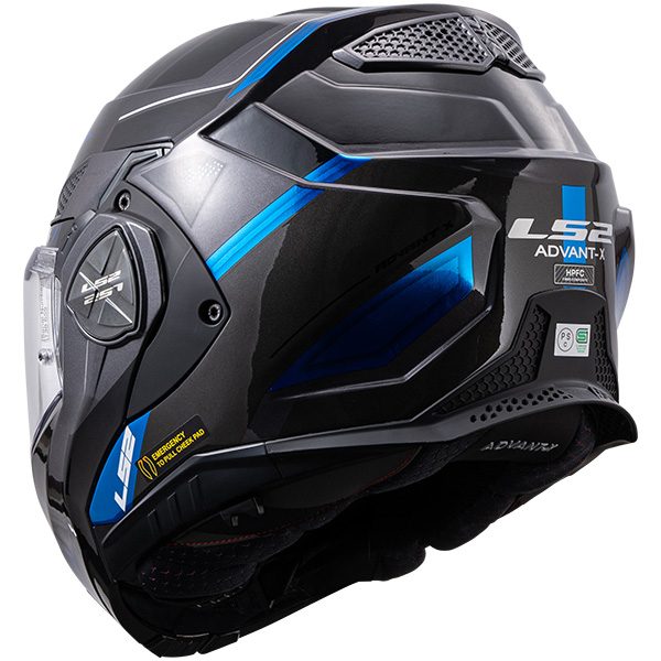 LS2 ジャパンフィットモデル ADVANT-X Fシステムヘルメット 青/黒 LS2 HELMETS ADVANT-X F アドバント-エックス エフ チタニウム