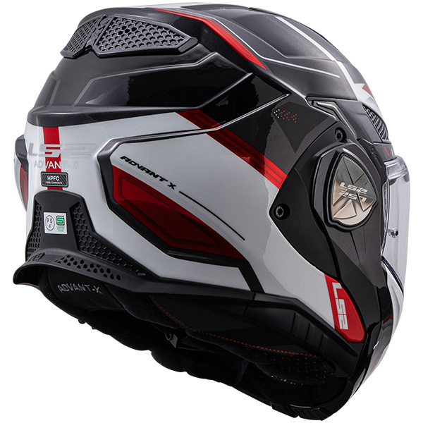 LS2 ジャパンフィットモデル ADVANT-X Fシステムヘルメット黒/白/赤 あすつく) LS2 HELMETS:【国内正規品】ジャパンフィットモデル ADVANT