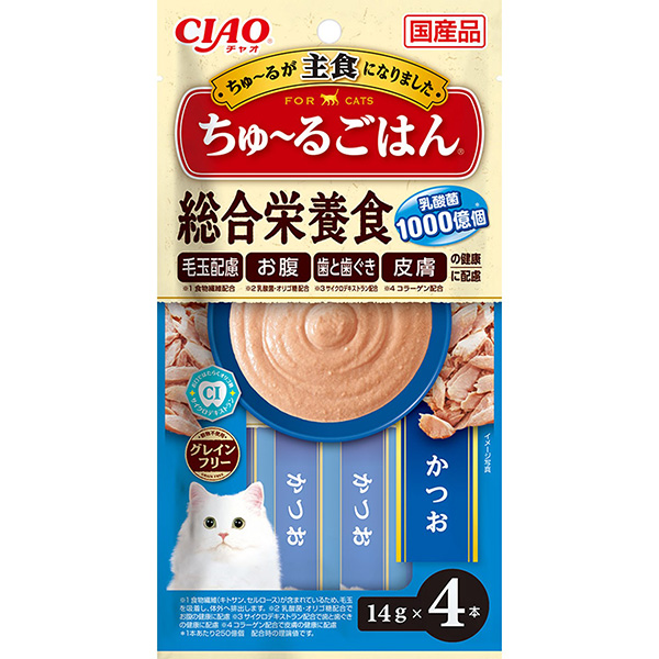 CIAO ちゅ〜るごはん かつお 14g×4本 SC-458 猫用スナック
