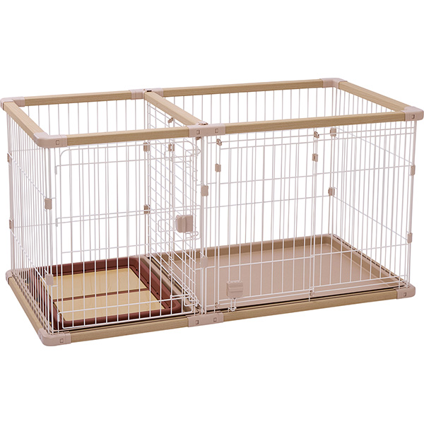 犬用 トイレのしつけが出来る ドッグルームサークルPlus ベージュ ワイド W27670 ペット住関連用品 ケイジ・サークル サークル