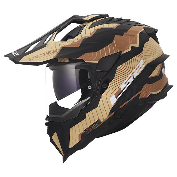 あすつく】LS2 HELMETS EXPLORER PLUS F マットブラウンサンド M