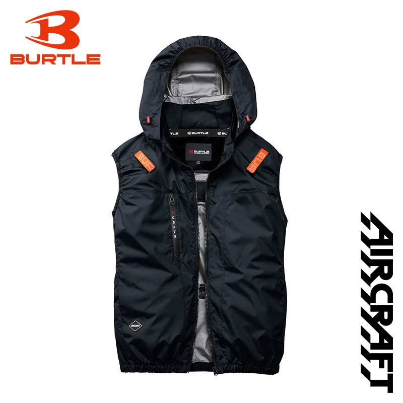 BURTLE AIRCRAFT AC2094HBL ベスト Lハイバック限定品 あすつく) バートル（BURTLE）:ACベスト 35 ブラック XL ハイバック