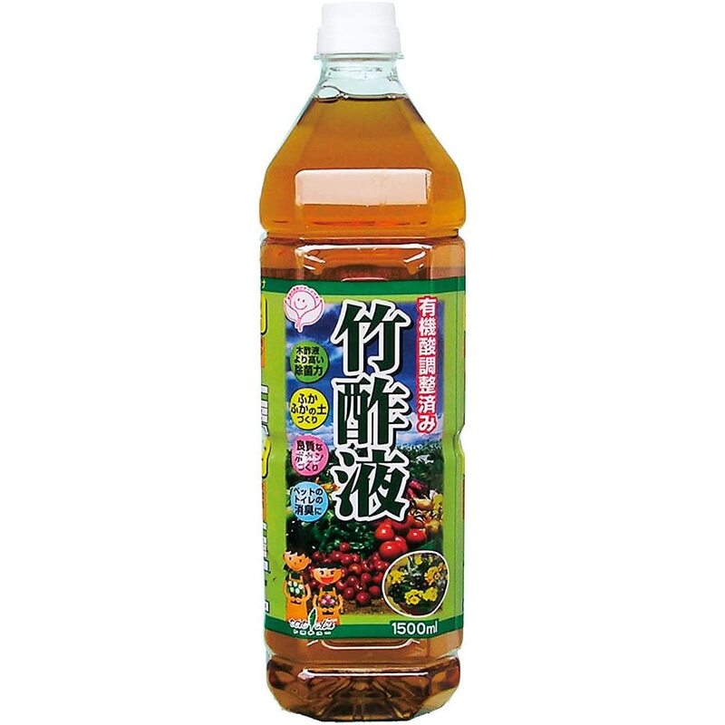 トヨチュー:有機酸調整済み竹酢液 1500mL 4975730118843 オーガニック肥料 犬 猫 害獣 忌避剤に 竹酢液