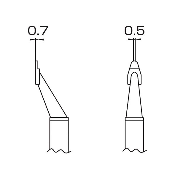 HAKKO(白光): FM-2022用こて先 CHIP 0.5C型 T8-1002