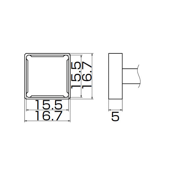 HAKKO(白光): こて先/PLCC15.5X15.5 T12-1207