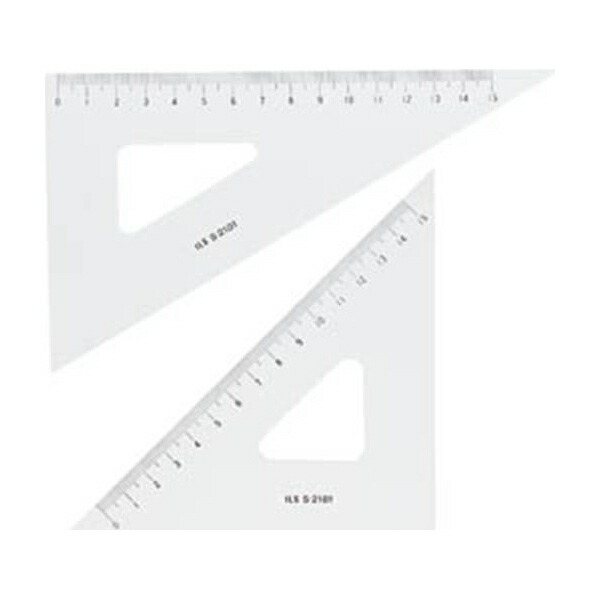 井上製作所:三角定規  1セット 18cm型 厚:2mm ILS S-2181 事務用品 文房具 筆記 ファイル 机上整理 梱包 製図 設計