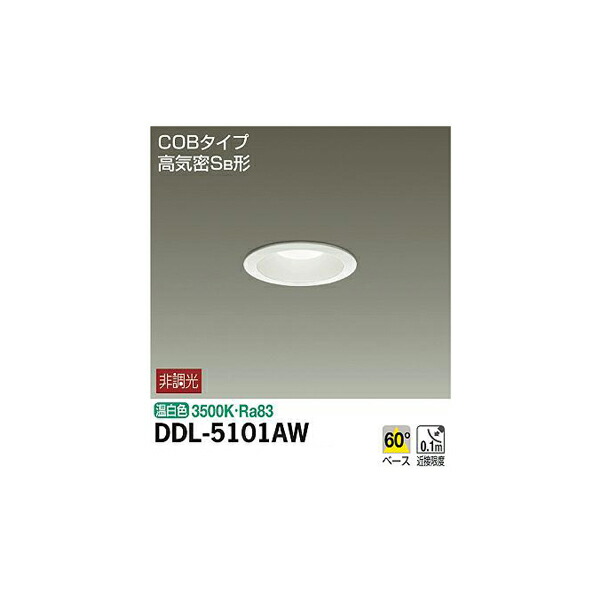 大光電機:ダウンライト(軒下兼用) DDL-5101AW(メーカー直送品)