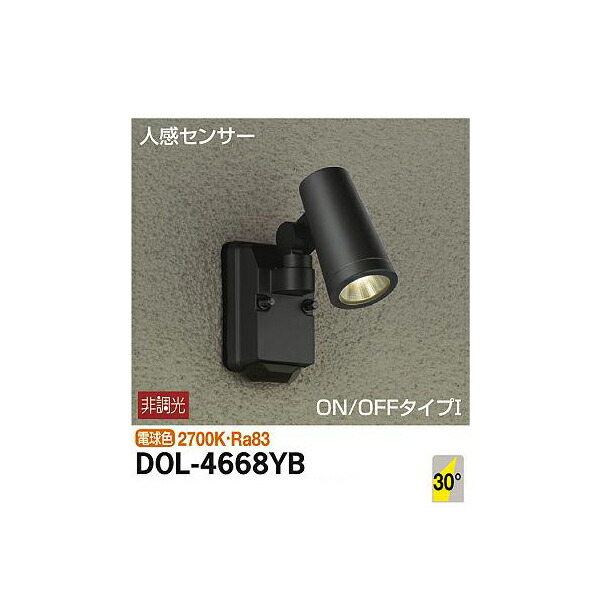 大光電機:人感センサー付アウトドアスポット DOL-4668YB(メーカー直送品)