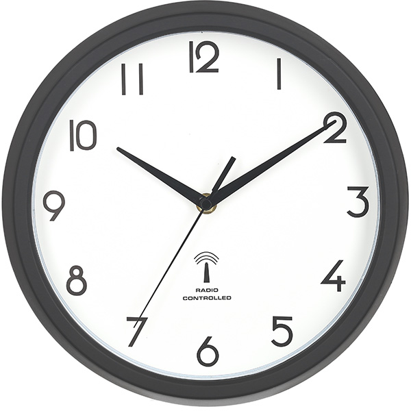 不二貿易:電波掛時計　カペラ　Φ27cm　BK(27269) 00099290(メーカー直送品)(配送地域制限有) 完成品