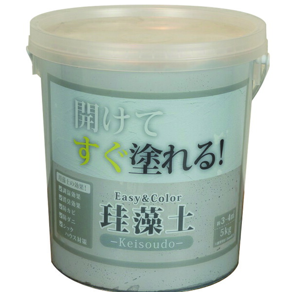 ワンウィル Easy＆Color珪藻土 5kg グレー 4961980000000 | 