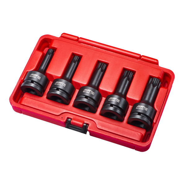 JTCオートツールズ:19mmロングインパクトスターソケットセット JTCJ605T(メーカー直送品) トルクス インパクト ソケット T60