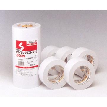 積水マテリアル ホワイティクラフトテープ #500W 38x50M 60巻入り #500W3850