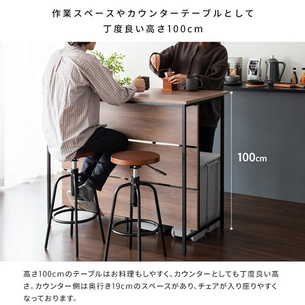 【メーカー直送】宮武製作所 キッチンカウンターテーブル Salus（サルース） ナチュラル KNT-1260 |  | 10
