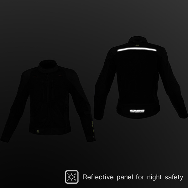 KOMINE（コミネ） JK-1563 プロテクト3Dエアストリームジャケット Black Neon XL 07-1563-BKNE-XL