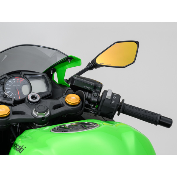 DAYTONA(デイトナ):ハイビジ貼り付けタイプミラー KAWASAKI1 ゴールド 29710 |  | 02