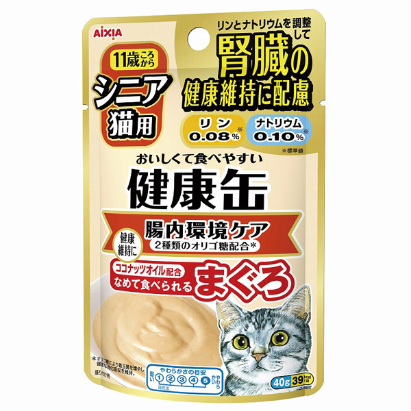 Yahoo! Yahoo!ショッピング(ヤフー ショッピング)アイシア シニア猫用 健康缶パウチ 腸内環境ケア 40g 4571104713838