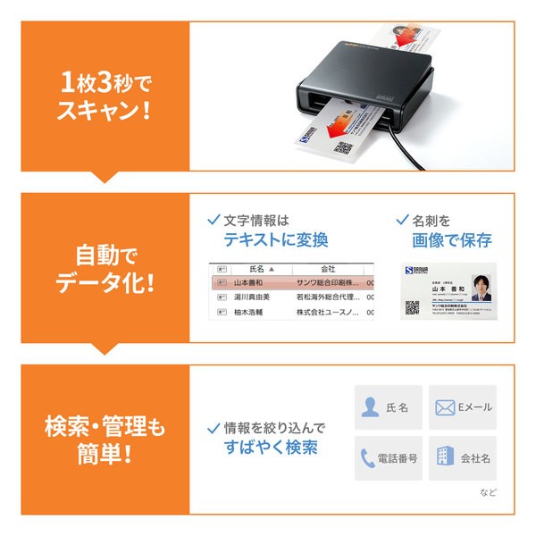 サンワサプライ 名刺スキャナ Psc 13ub 再再販