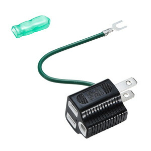 サンワサプライ 3P→2P変換アダプタ TAP-AD8BK | 
