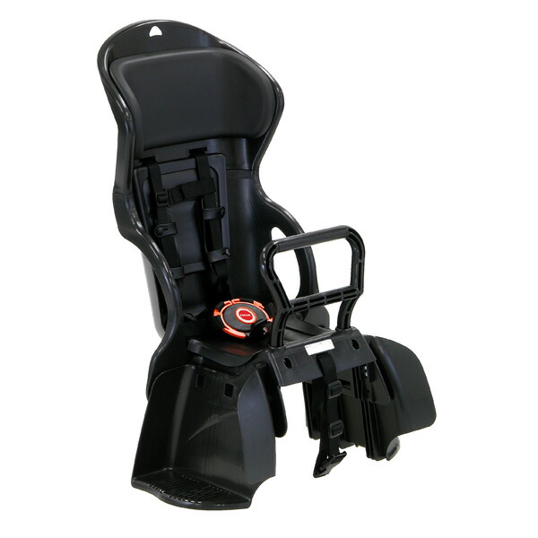 OGK(オージーケー):自転車用ヘッドレスト付カジュアルリヤキッズシート　黒・黒 RBC-015DX2 自転車 送迎 子供 安全 | 
