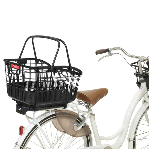 【あすつく】OGK（オージーケー） 自転車用着脱藤風スライドリヤバスケット　ブラック RB-037B6｜RECOROOM