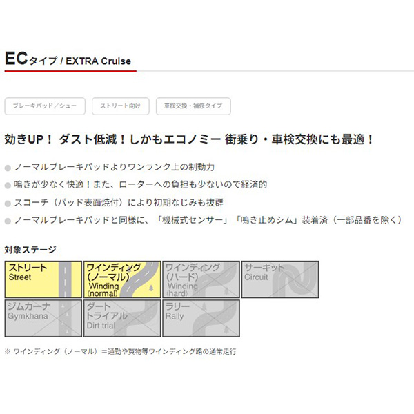 DIXCEL(ディクセル):ディスクパッドエクストラクルーズ EC-331256 ブレーキパッド ディクセル DIXCEL ブレーキライニング | DIXCEL | 01