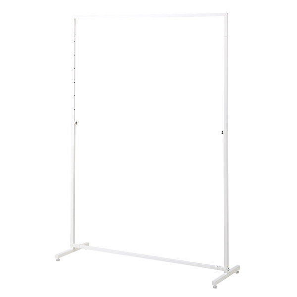 ストア・エキスプレス:インハングタイプ ハンガーラック W120cm　 角パイプ　ホワイト 61-785-39-2(メーカー直送品)
