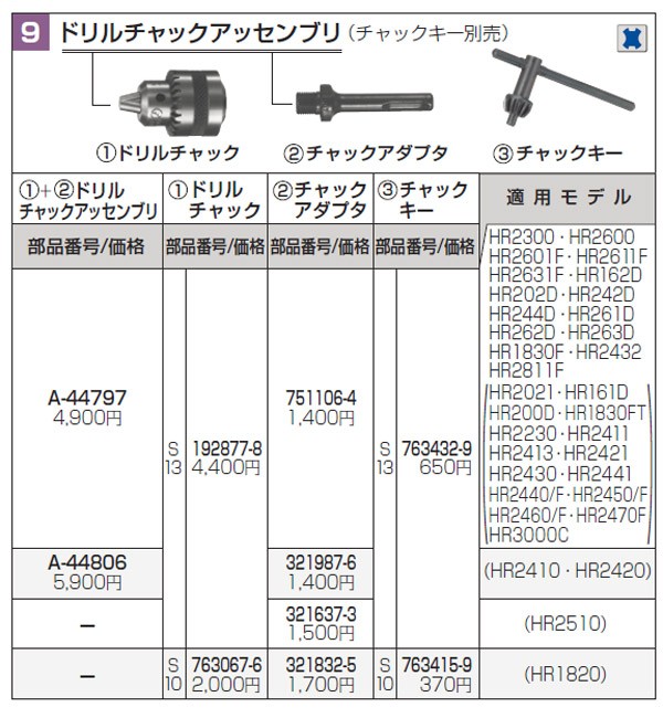 マキタ makita(マキタ):ドリルチャックS13 192877-8 電動工具