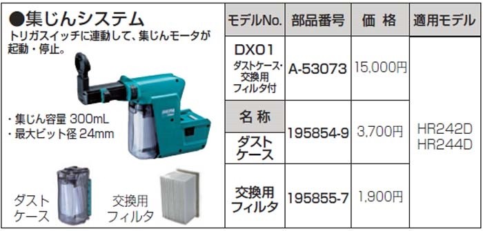 全日本送料無料 マキタ Makita 集じんシステムDX01 A-53073 sushitai