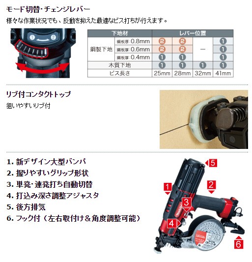 Makita(マキタ):高圧エアビス打ち機 (青) AR411HRM 電動工具 DIY