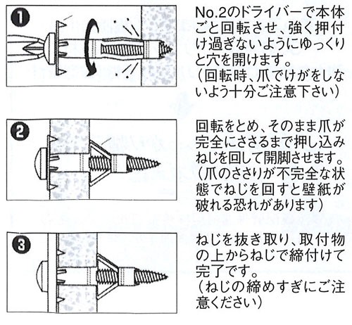 イチネンTASCO (タスコ):ボードアンカー (30本入) TA634WK-2 空調関連